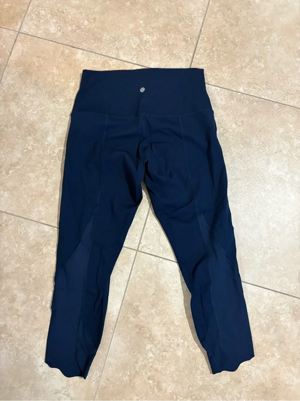 Lululemon Navy Align High-Waist Active Mesh Calf Leggings